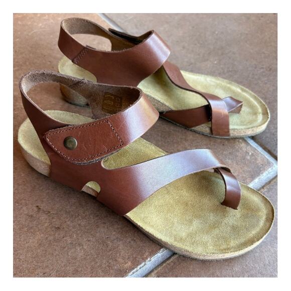 Eric Michael Leather Strappy Comfort Sandals with Cork Soles  EU 40 US 9 - 9.5 - Picture 10 of 11